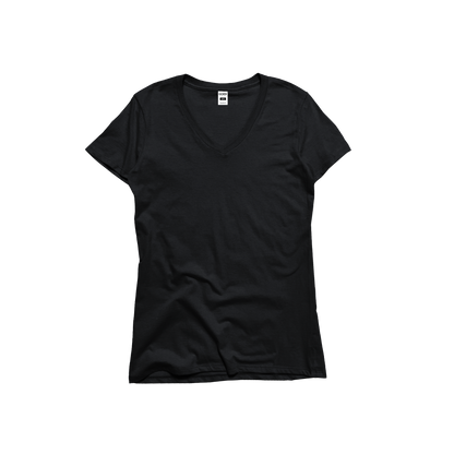 Ladies Premium Cotton Short Sleeve V-Neck Tee